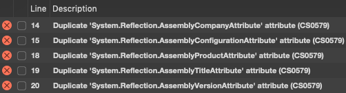 .NET Standard errors